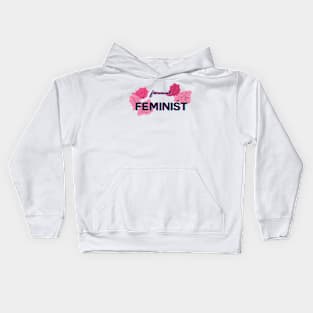 Feminine Feminist Power Kids Hoodie